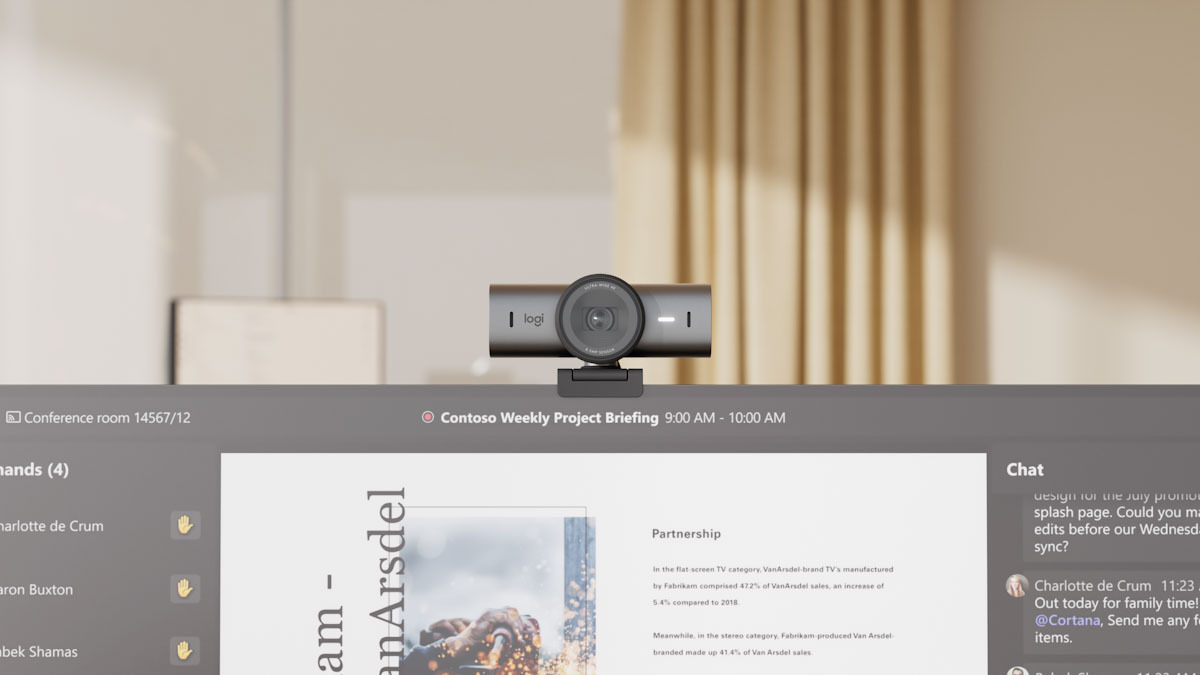mx Brio 705 Ultra Hd商務網路攝影機，擁有 4k 解析度和超廣視角，搭載ai Rightsight自動對焦和展示模式，兼具設計感和靈活性