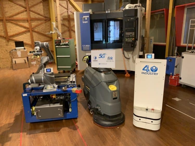 1100727新聞附件照片1 中華電信與臺科大共同打造出5g智慧製造技術研發驗證場域，整合多家企業提供的相關設備和技術