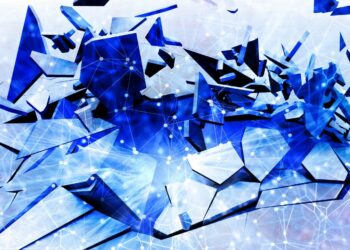 1200 3d fractal cracked background with low poly design