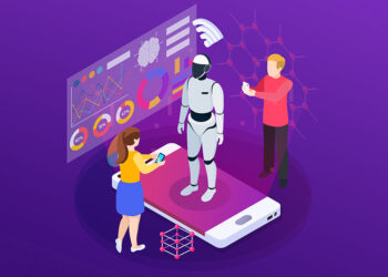 Artificial intelligence isometric composition