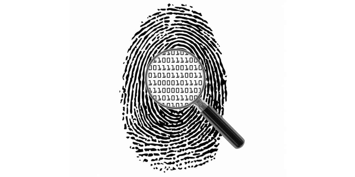 1200 88 Fingerprint With Loupe Binary Code