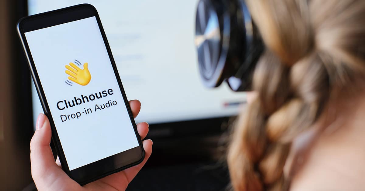 Clubhouse drop in audio chat application view