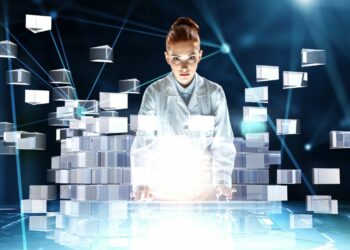 1200 glowing cubes innovation creativity concept mixed media