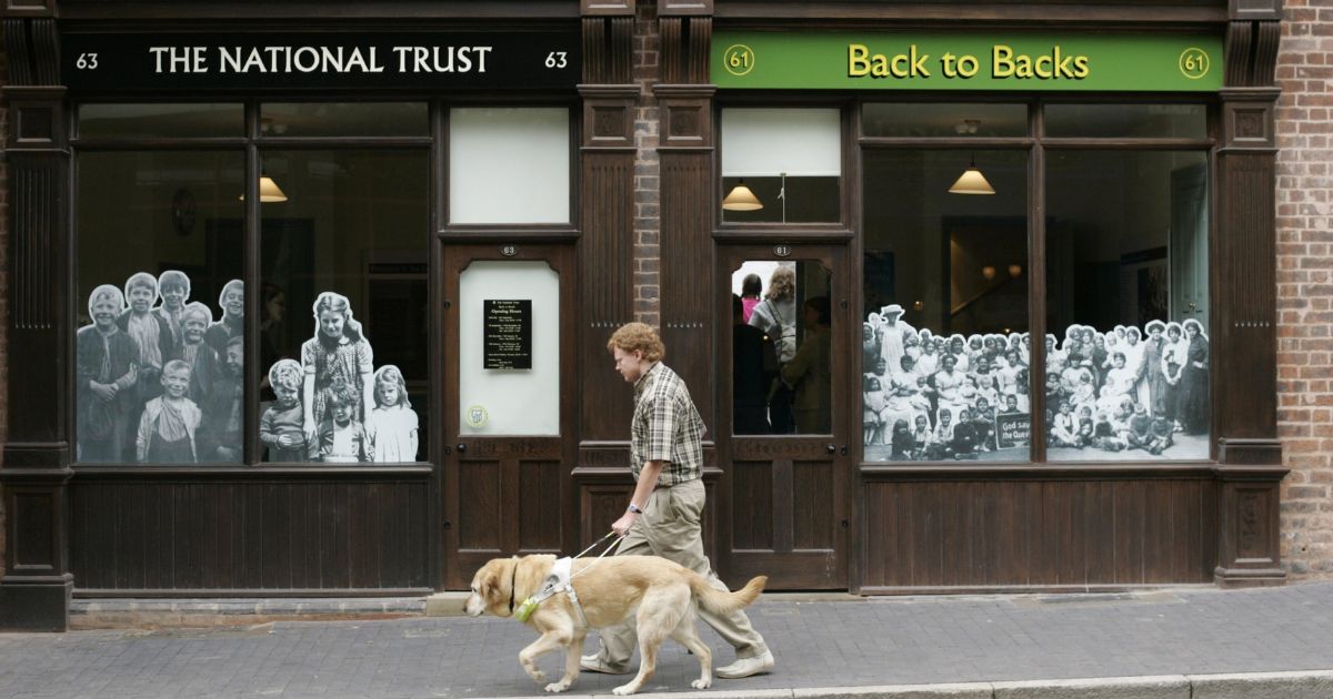 1200 Man With Guide Dog Back To Backs Birmingham 95389 1