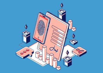 1200 smart contract isometric web banner