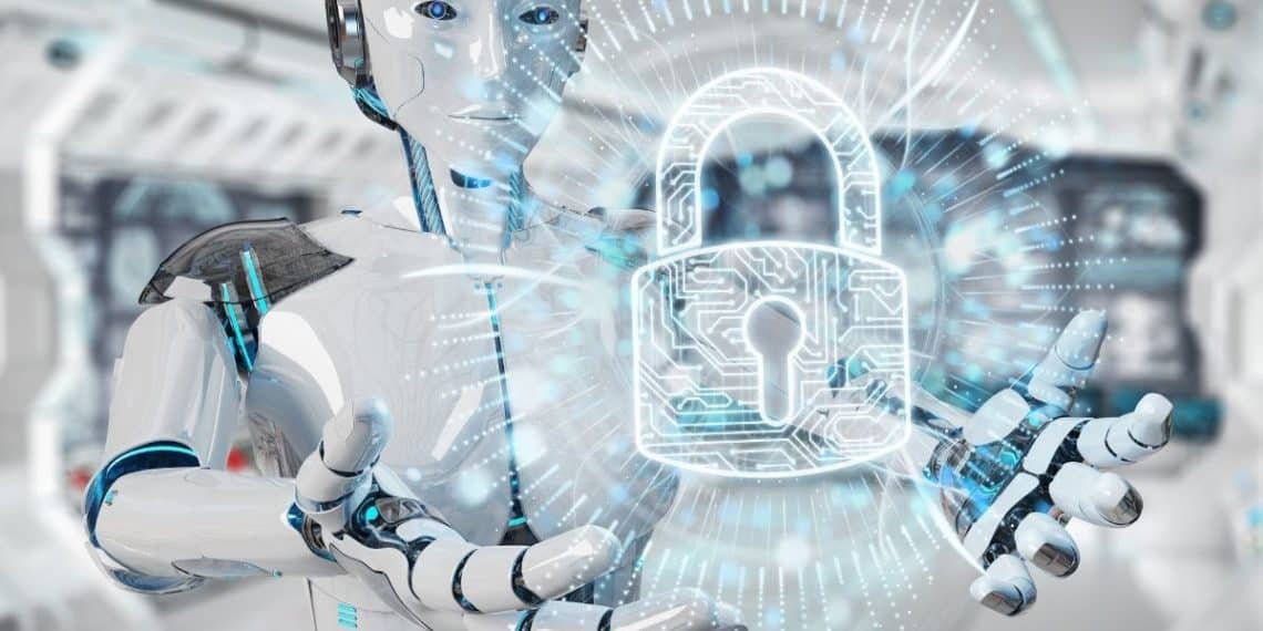 1200 White Robot Woman Using Law Paragraph Digital Hologram 3d Rendering