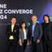 LINE BIZ CONVERGE 2024數位行銷年會協助行銷人以變應變，掌握市場主導權(左到右：LINE台灣企業解決方案事業部資深總監蔡昆錡、LINE台灣企業解決方案事業部總經理王俞蓉、LINE台灣執行長陳立人、LINE台灣企業解決方案事業部品牌營銷總監鄧傑方）