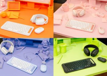 Logitech POP ICON 系列無線藍牙鍵鼠，四款繽紛配色，讓桌面成為時尚焦點。