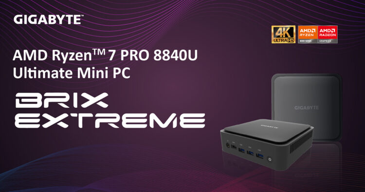 Gigabyte Unveils Next Gen Brix Extreme Series With Amd Ryzen 7 Pro 8840u