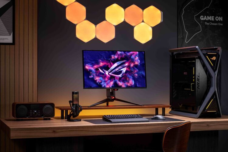 Rog Swift Oled Pg27ucdm為全球首款27吋4k Oled電競螢幕，擁有疾速240hz更新率、0.03ms反應時間和高達166 Ppi的像素密度，以呈現極為清晰銳利的圖像與文字。