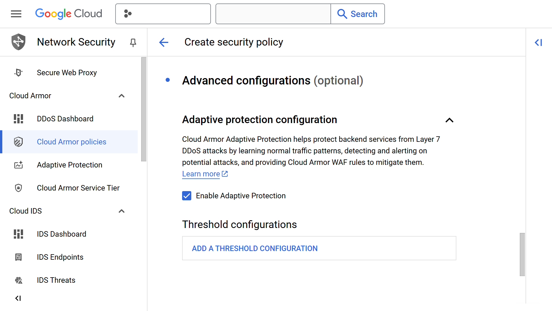 圖二 Ccloud Aromr Adaptive Protction防範layer 7 Ddos攻擊1