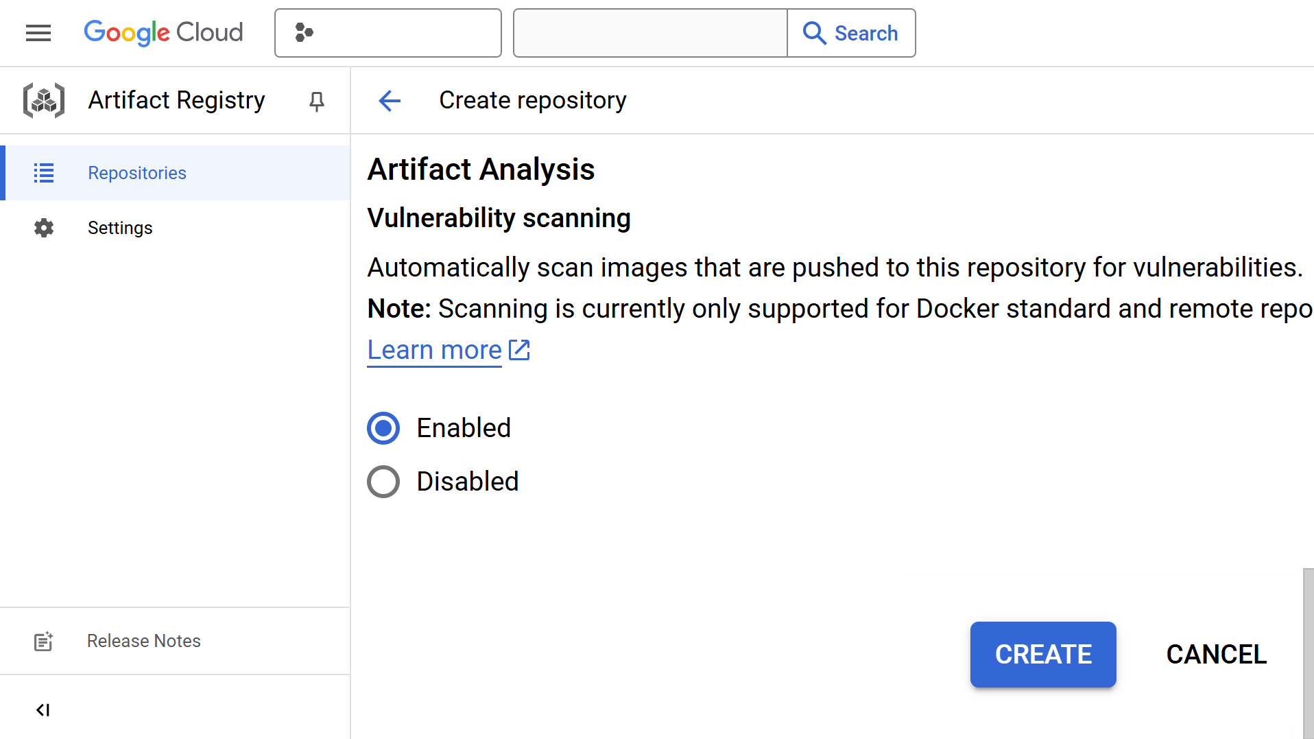 圖四 Gar Artifact Analysis啟用設定1