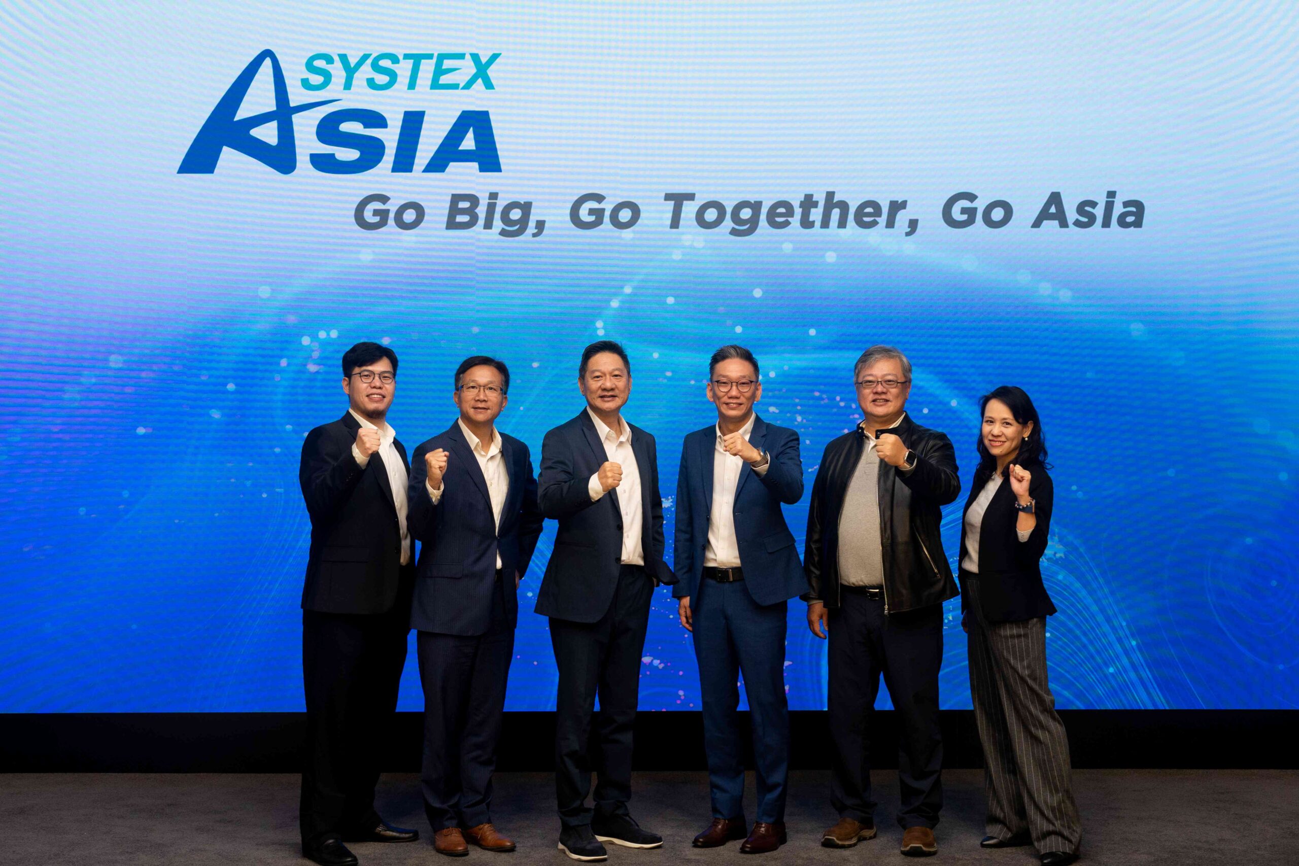 精誠將透過SYSTEX Asia提供其在東南亞市場所需的全球IT服務。精誠資訊及 SYSTEX Asia 團隊合照。