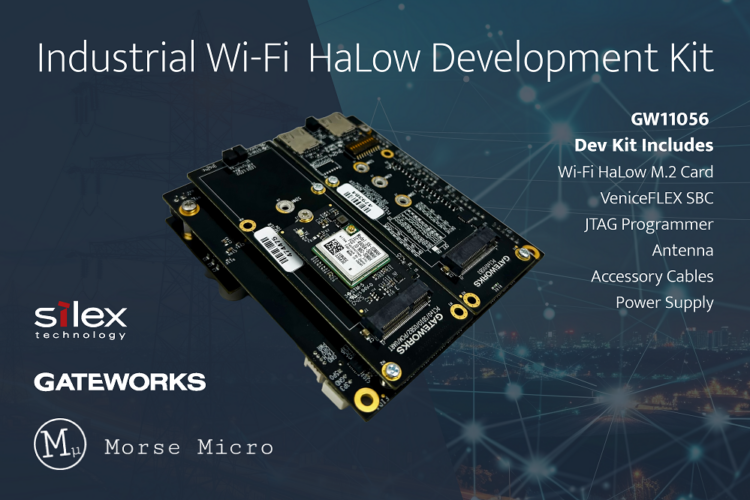 GW11056開發套件涵蓋搭載摩爾斯微電子MM6108系統單晶片的GW16159 Wi-Fi HaLow M.2卡，可提供長距離的Wi-Fi連線能力