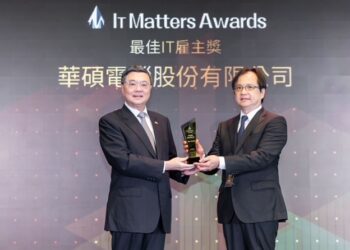 華碩宣布於2025「IT Matters Awards」中脫穎而出，榮獲「最佳 IT 雇主獎 （Best IT Employer） 」。