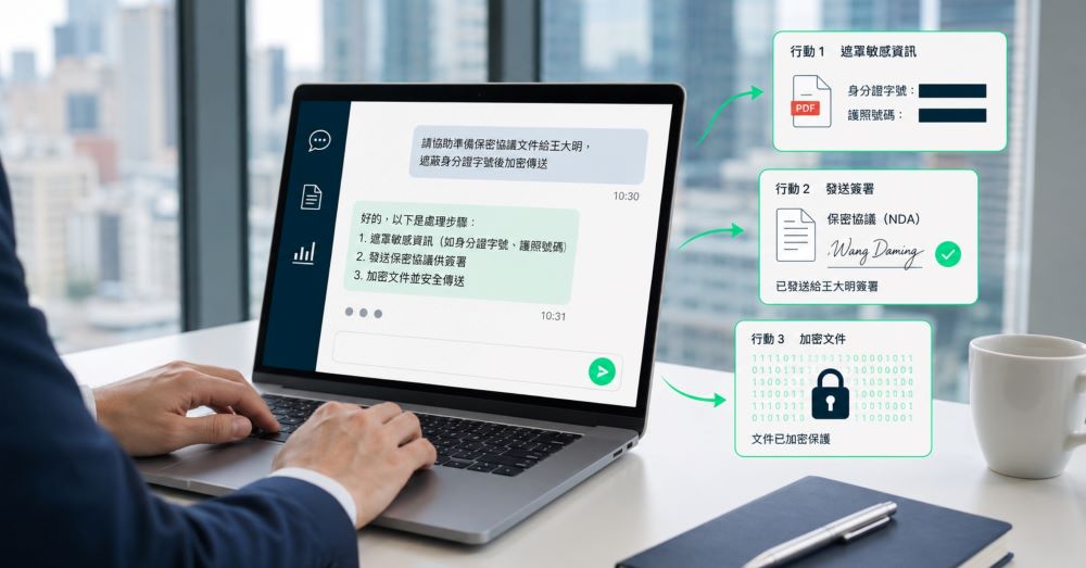 KDAN 凱鈿金融業AI Agent MCP 應用場景示意