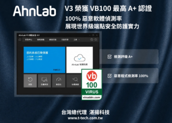 AhnLab V3 榮獲VB100最高A+認證 100% 惡意軟體偵測率 展現世界級端點安全防護實力