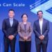 亞洲旗艦級年度 AI 盛會 DevDays Asia 2026 微軟亞太技術年會今(21)日於台北盛大揭幕,聚焦 AI 日常工作與多元應用場景,深化國際技術趨勢與台灣產業實踐的鏈結。(由左至右)台灣微軟總經理卞志祥、數位發展部政務次長侯宜秀、微軟資料與 AI 安全副總裁暨總經理 Herain Oberoi。
