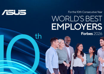 華碩宣布入選《Forbes》「2026 全球最佳雇主（World’s Best Employers 2026）」榜單，連續第 10 年獲評為全球頂尖雇主之一