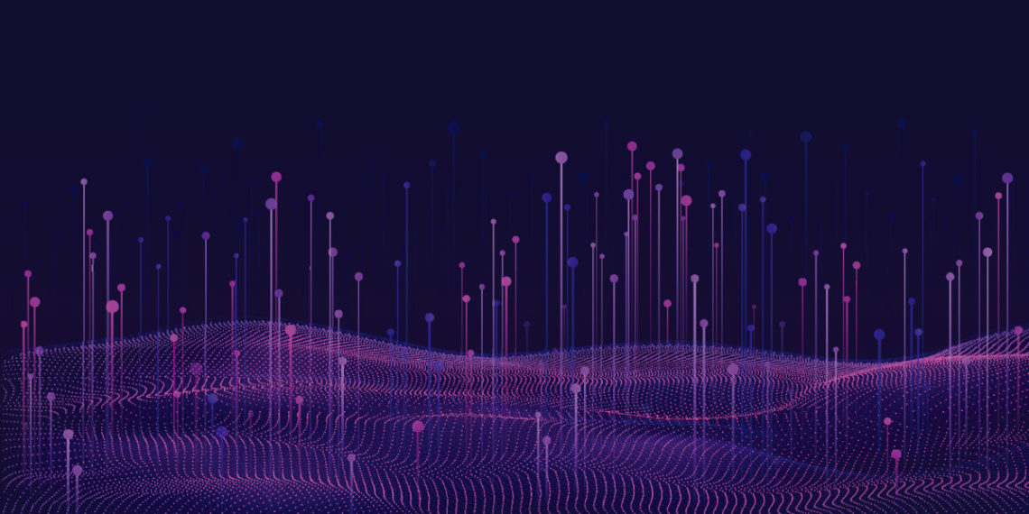 Big Data Visualization. Futuristic Design Of Data Flow. Abstrac