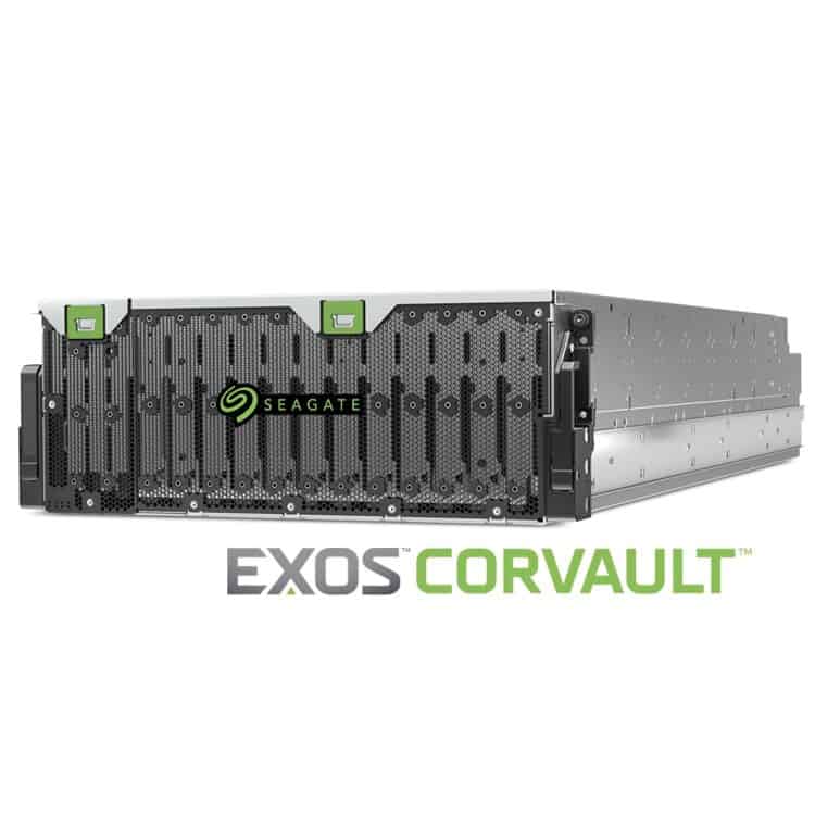 Exos corvault 高密度儲存系統，以 seagate 開創性的儲存架構為基礎，可提供 san 級別的效能