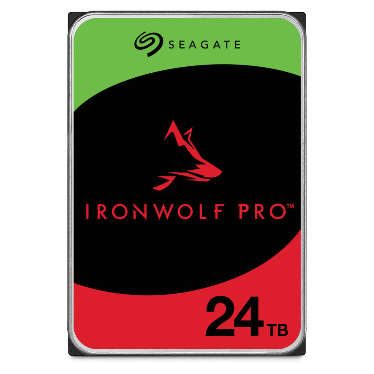 Seagate 推出 Ironwolf Pro 24tb，專為多使用者、多機槽的商業及企業nas環境、raid架構設計。 Edited