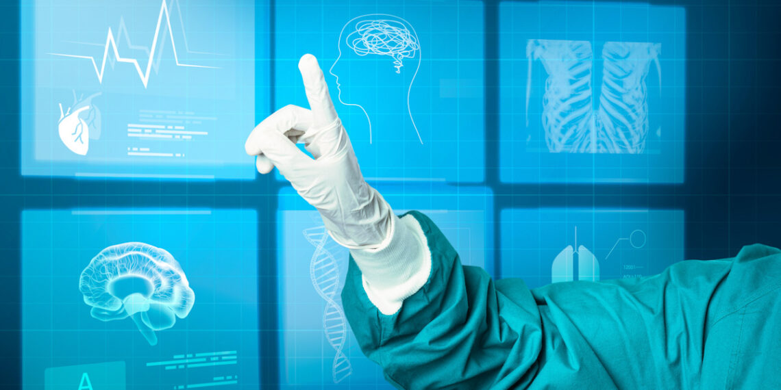 Doctors Working On Modern Virtual Screen