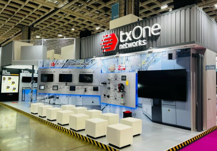 【圖說一】txone networks（睿控網安）於9月14日至16日在semicon taiwan 2022國際半導體展攤位k3168展示半導體供應鏈資安攻防現況以及趨勢洞察。