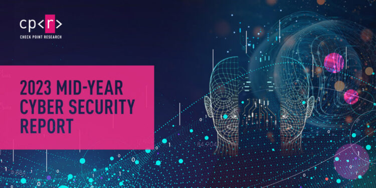 【新聞圖片】check point software 的威脅情報部門 check point research 發佈《網路攻擊趨勢：2023 年中資安報告》，指出全球第二季每週遭受的網路攻擊次數遽增 8%，創兩年來最大增幅