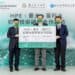 圖左至右依序為HPE-標準運算系統事業群台灣研發中心副總裁-郭崧俠-、國立臺灣大學研發長-李百祺、國立臺灣科技大學產學長-楊成發
