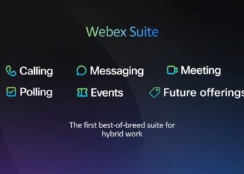 全新的 webex suite 是業界首款將會議、通話、訊息、投票功能和活動集於一身的混合辦公方案