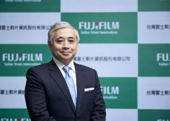 台灣富士軟片資訊董事長勝田明典先生表示未來將結合更多集團資源 致力成為「企業最佳夥伴」
