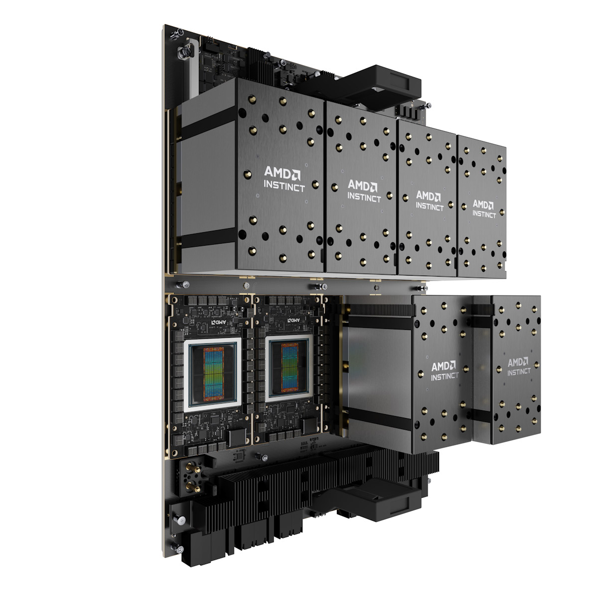 圖一 Amd Instinct Mi300x加速器為生成式ai帶來領先業界的記憶體頻寬，並為llm訓練與推論提供領先效能